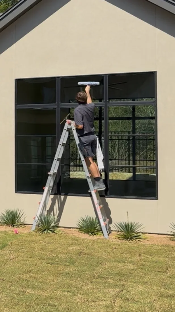 Professional window cleaning service by Stonevale Exterior Co. in Brazos Valley