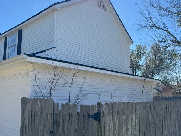 College Station home exterior after professional soft washing by Stonevale Exterior Co. showing clean siding