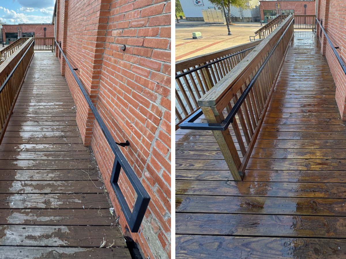 Professional deck cleaning and restoration by Stonevale Exterior Co. in Brazos Valley