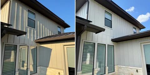 Professional soft washing service removing algae and mildew by Stonevale Exterior Co.